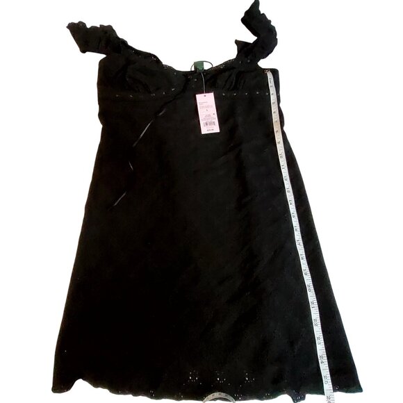 Wild Fable Off-The-Shoulder Black Lace Dress With Lining & Tags lace design - Picture 5 of 12